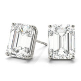 1 ctw Emerald Cut Lab Grown Diamond Stud Earrings white gold